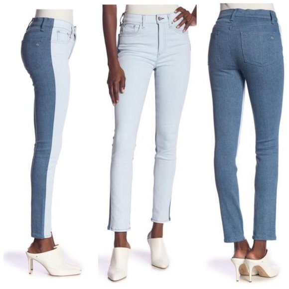 Rag & Bone High Waist Skinny Jeans Double Blues, 24, Barely Worn - Picture 2 of 5